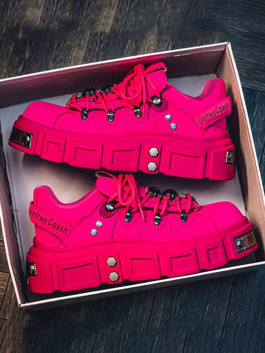 SHEIN RÓŻOWE BUTY SPORTOWE ZDOBIENIE S06__42