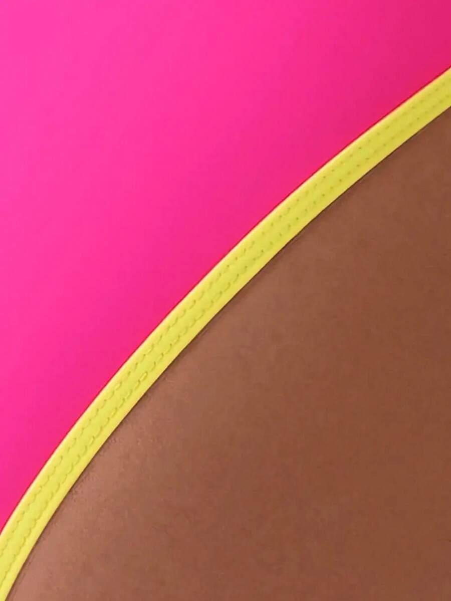 SHEIN DWUCZĘŚCIOWY STRÓJ KĄPIELOWY KONTRAST S09__S
