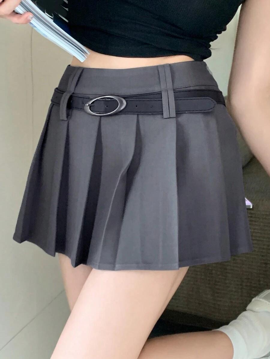 SHEIN SZARA PLISOWANA SPÓDNICA S06__XL