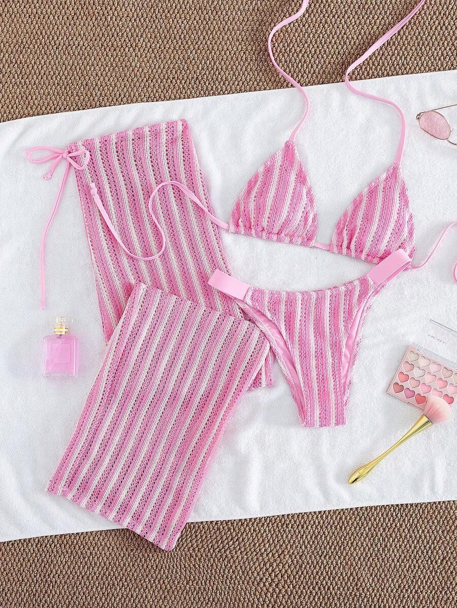 SHEIN DWUCZĘŚCIOWY STRÓJ KĄPIELOWY SPODNIE KOMPLET S09__XS