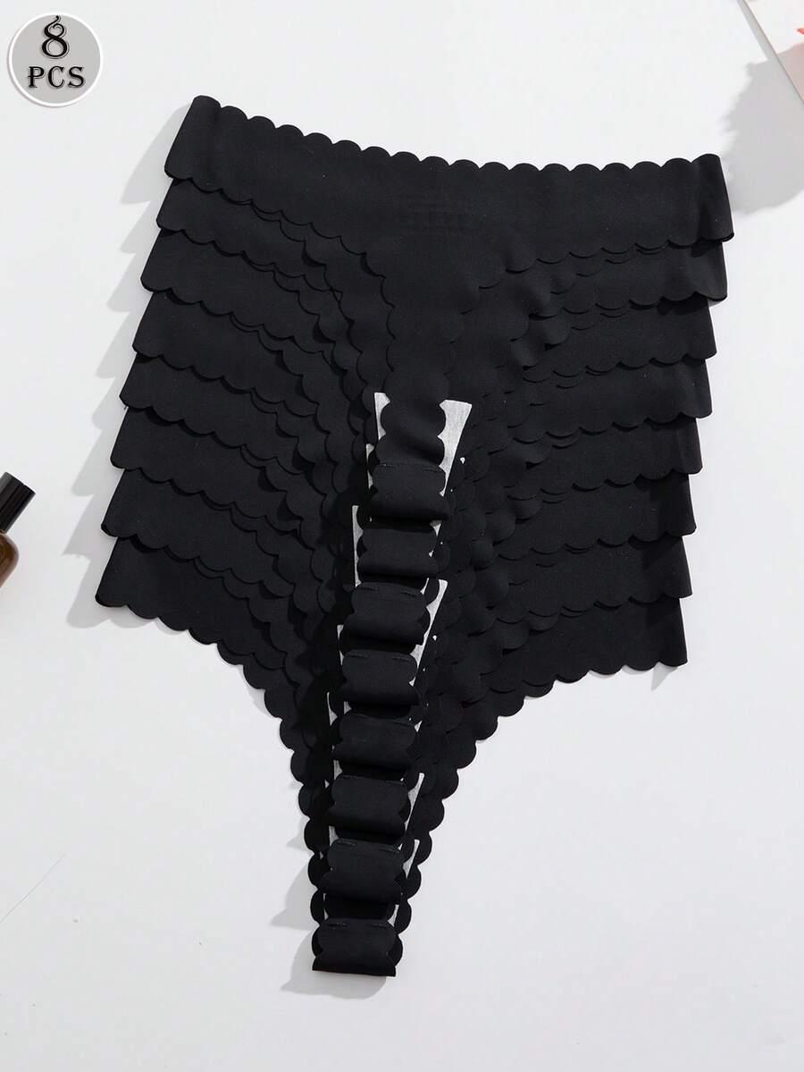 SHEIN CZARNE MAJTKI 8-PACK S06__L
