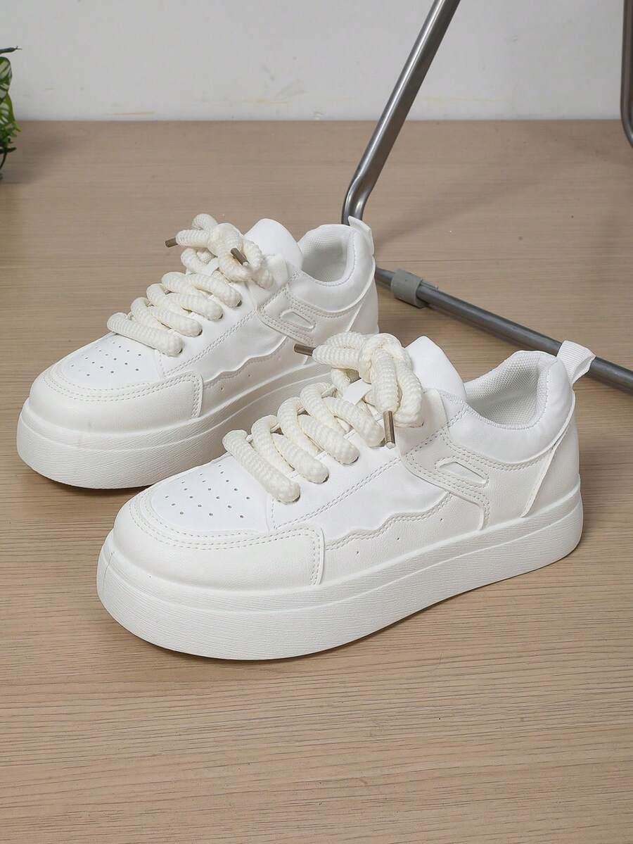 SHEIN BIAŁE BUTY SPORTOWE WIĄZANE S06__41