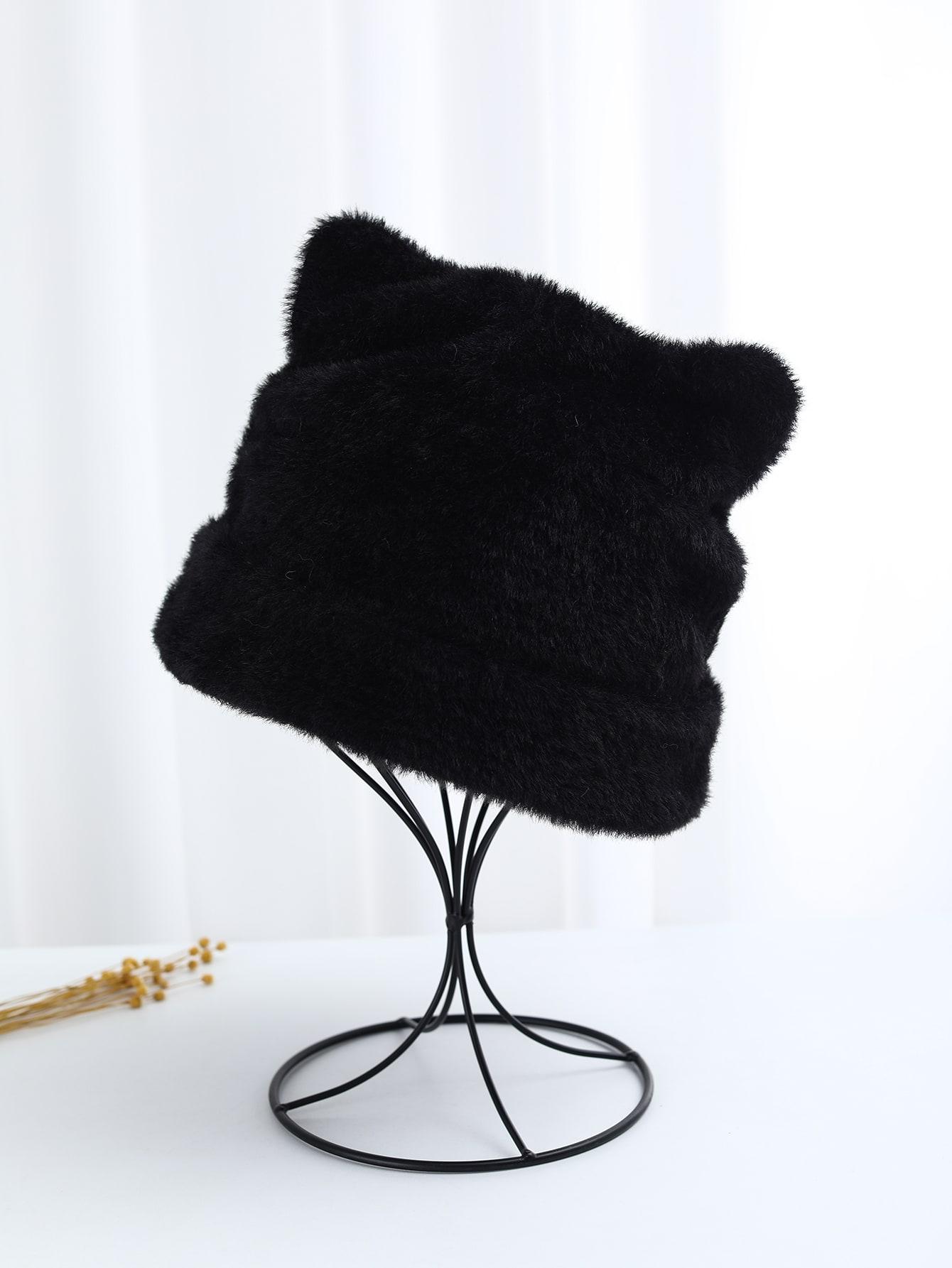 SHEIN CZARNA CZAPKA ZIMOWA W01__56/58