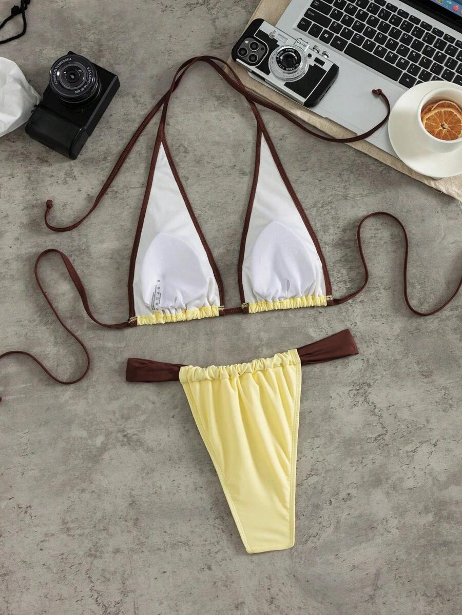 SHEIN DWUCZĘŚCIOWY STRÓJ KĄPIELOWY S09__L