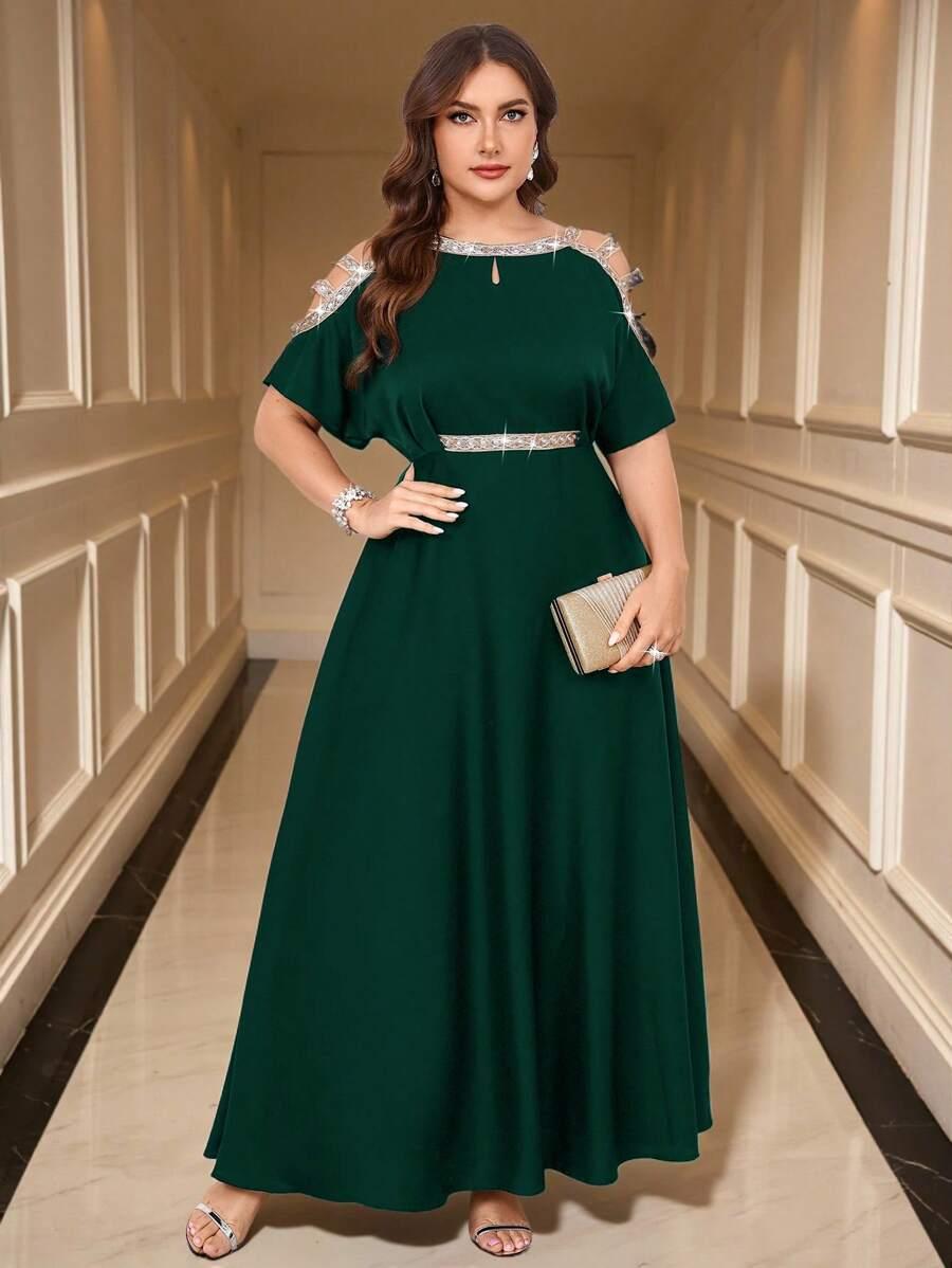 SHEIN ZIELONA MAXI SUKIENKA S06__XXL