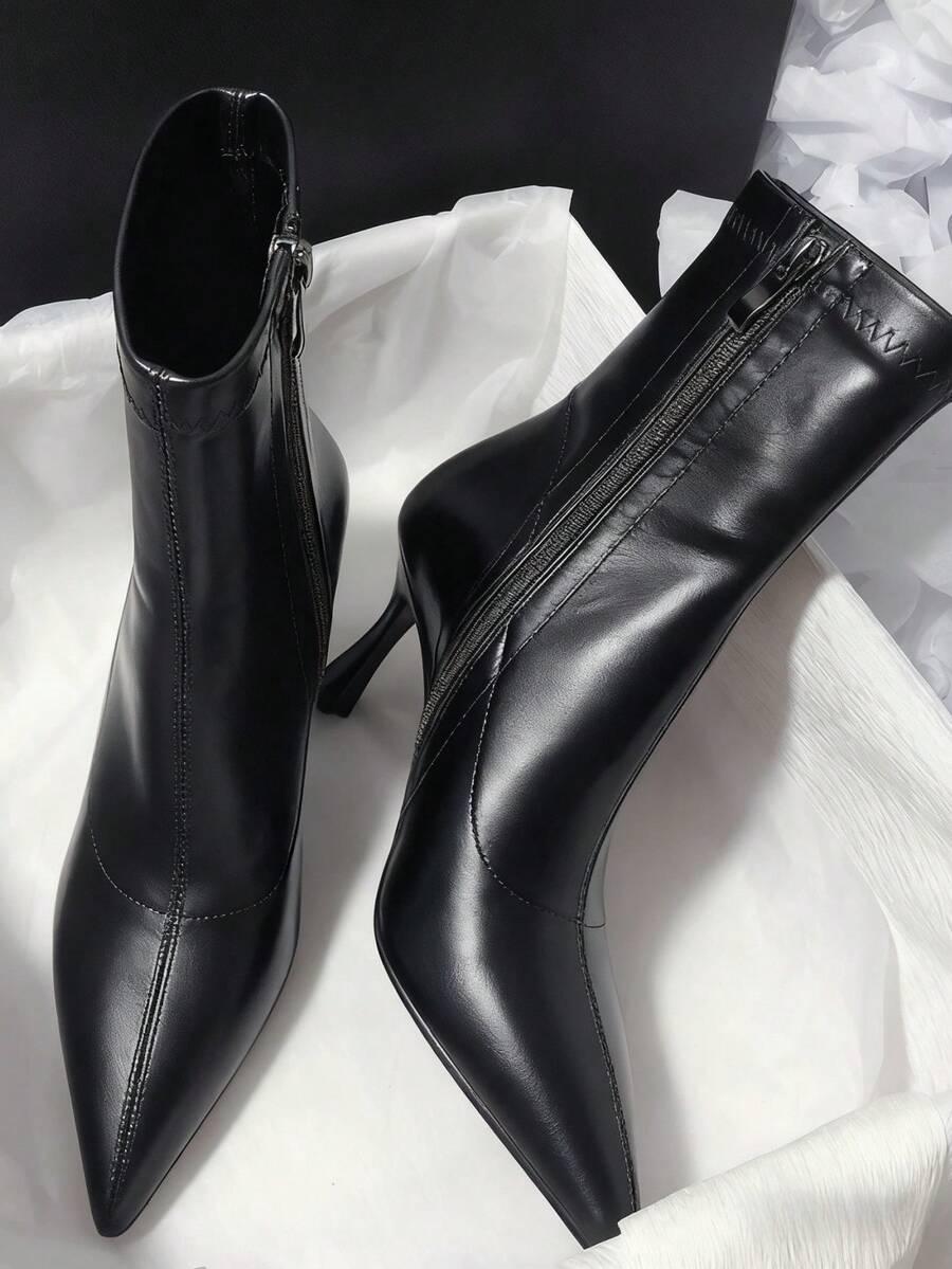 SHEIN CZARNE BOTKI ZAMEK W01__36,5