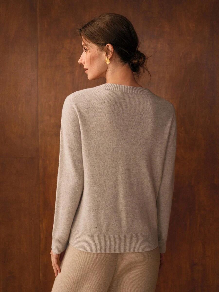 MOTF BEŻOWY SWETER WEŁNA S06__M