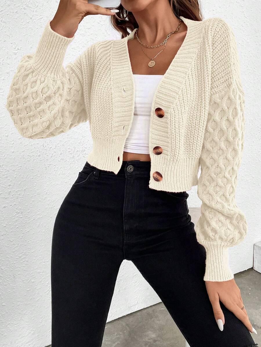 SHEIN DZIANINOWY SWETER DŁUGI RĘKAW S06__XS