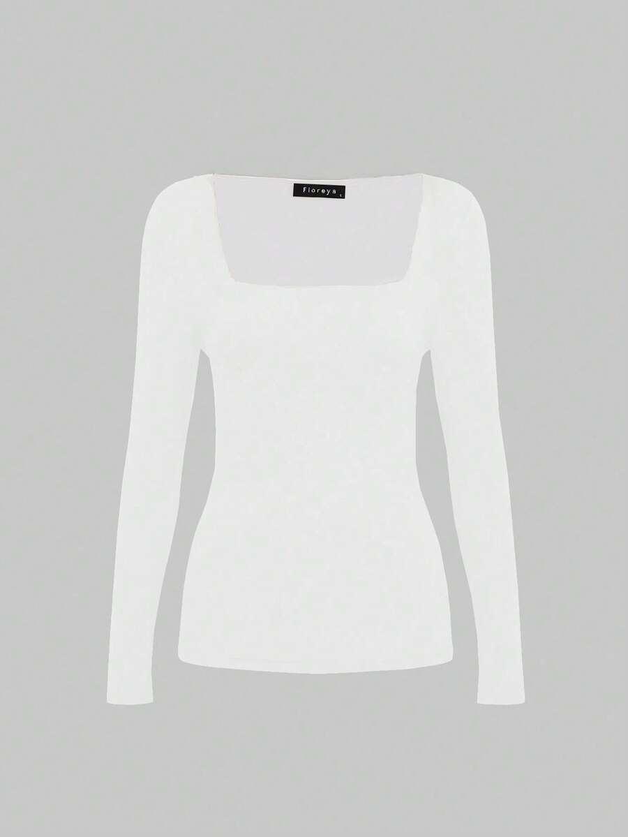 SHEIN BIAŁA BLUZKA DŁUGI RĘKAW S06__M