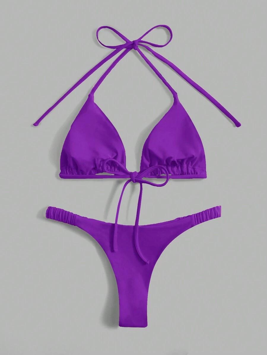 SWIM BASICS FIOLETOWY DWUCZĘŚCIOWY STRÓJ KĄPIELOWY S09__S