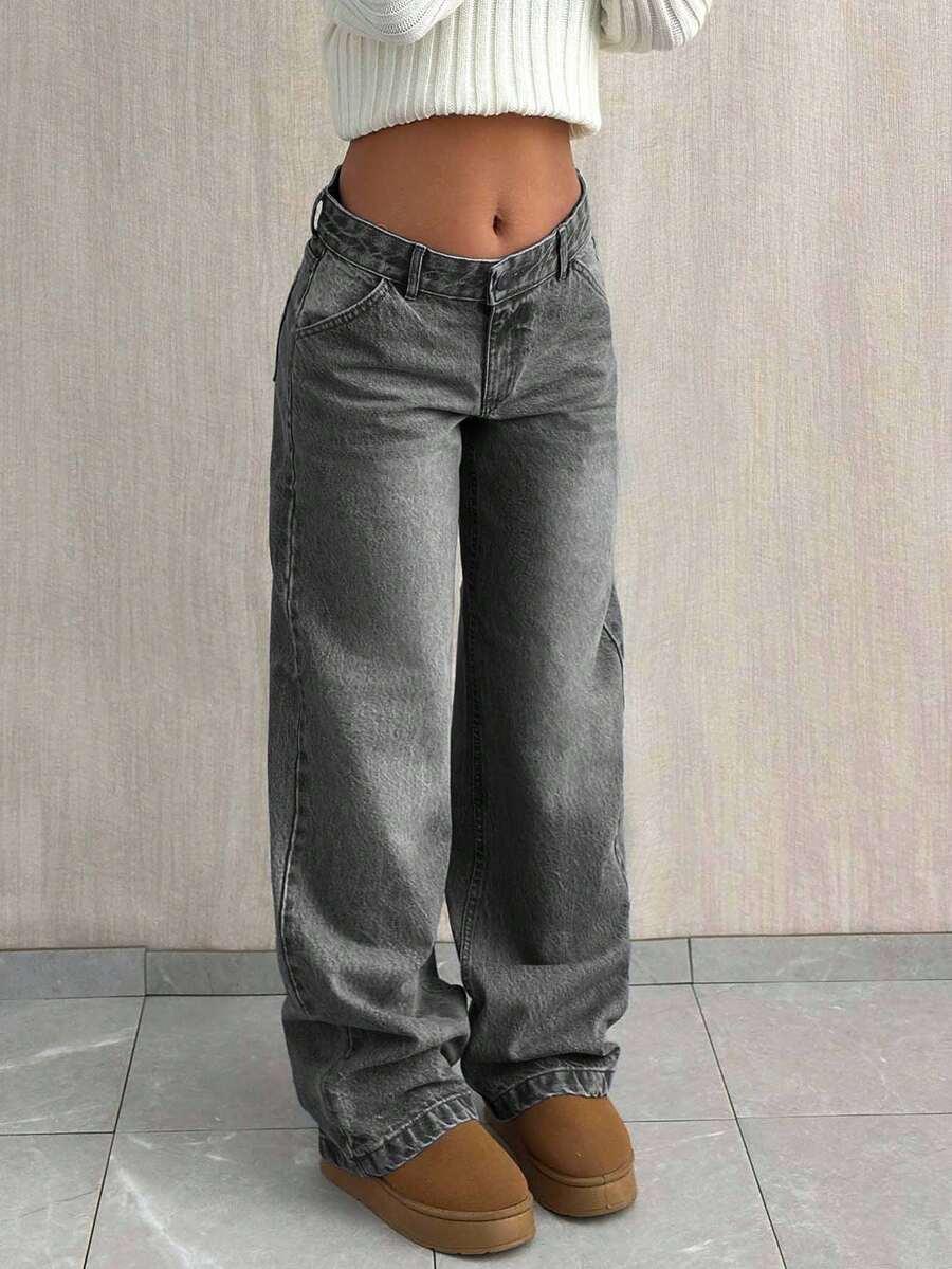 SHEIN CZARNE SPODNIE JEANS S06__M
