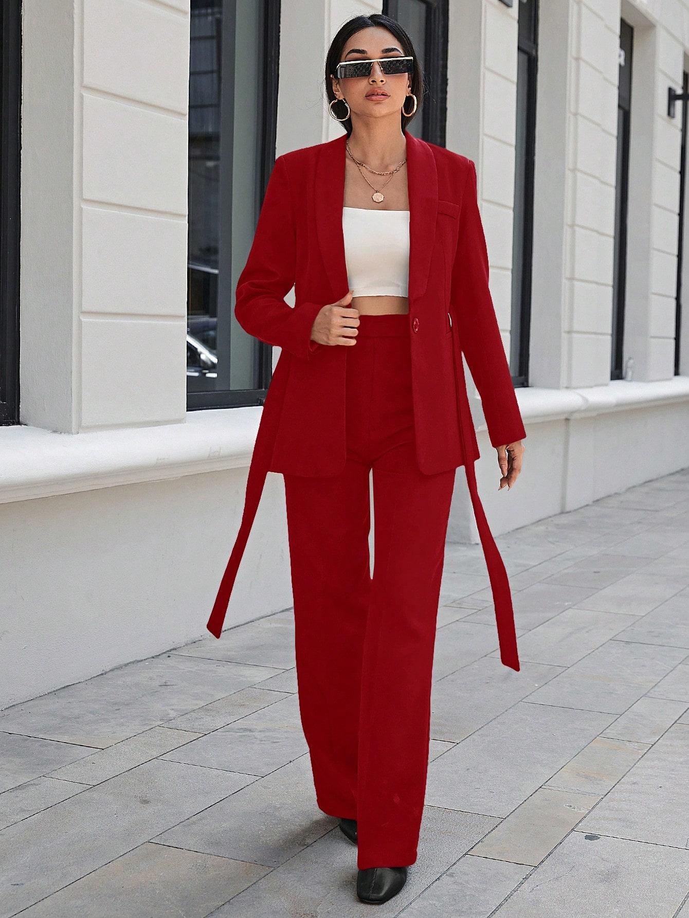 SHEIN MARYNARKA SPODNIE KOMPLET S09__L