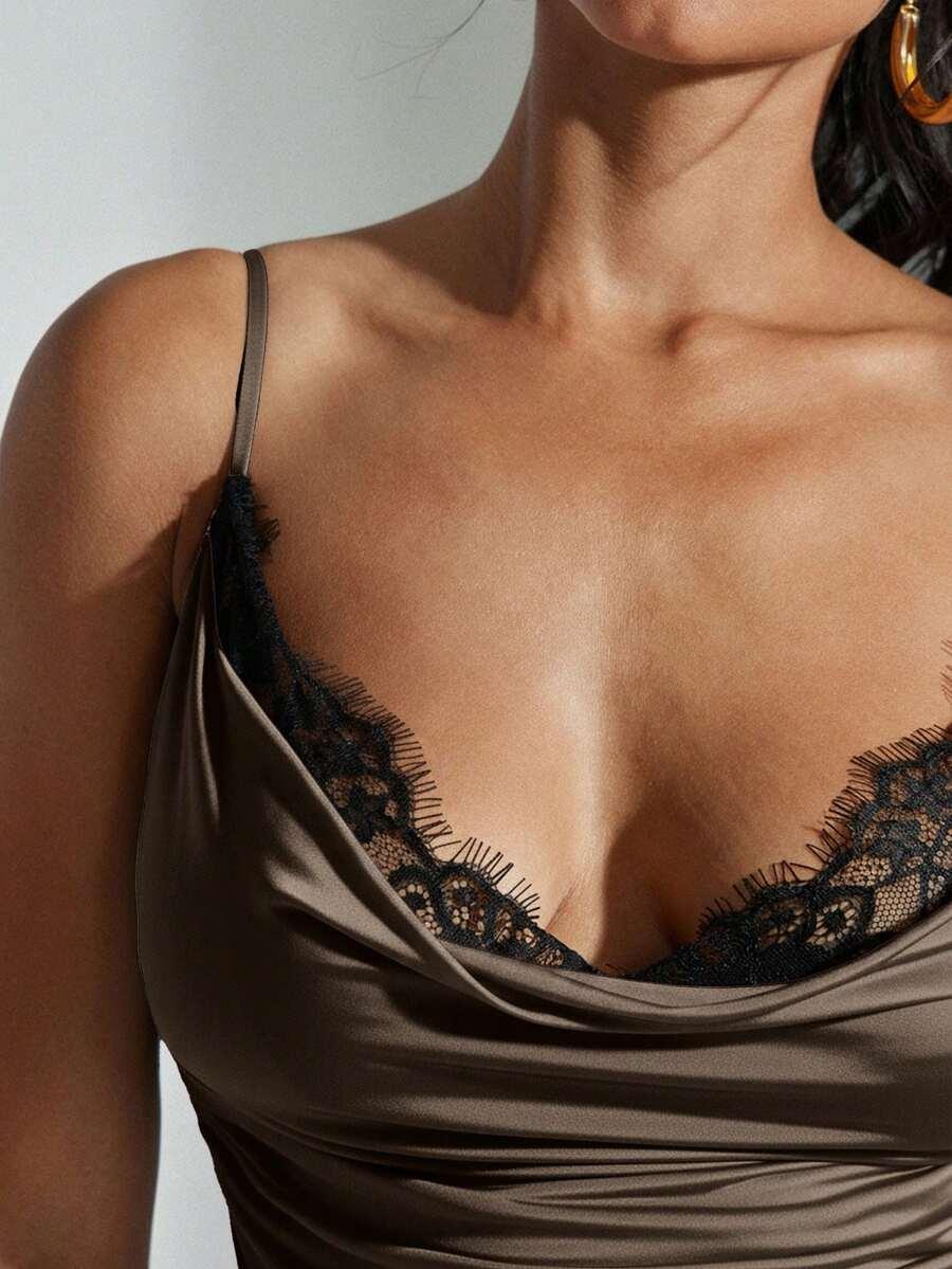 DENIMOI BRĄZOWY TOP RAMIĄCZKA S06__L