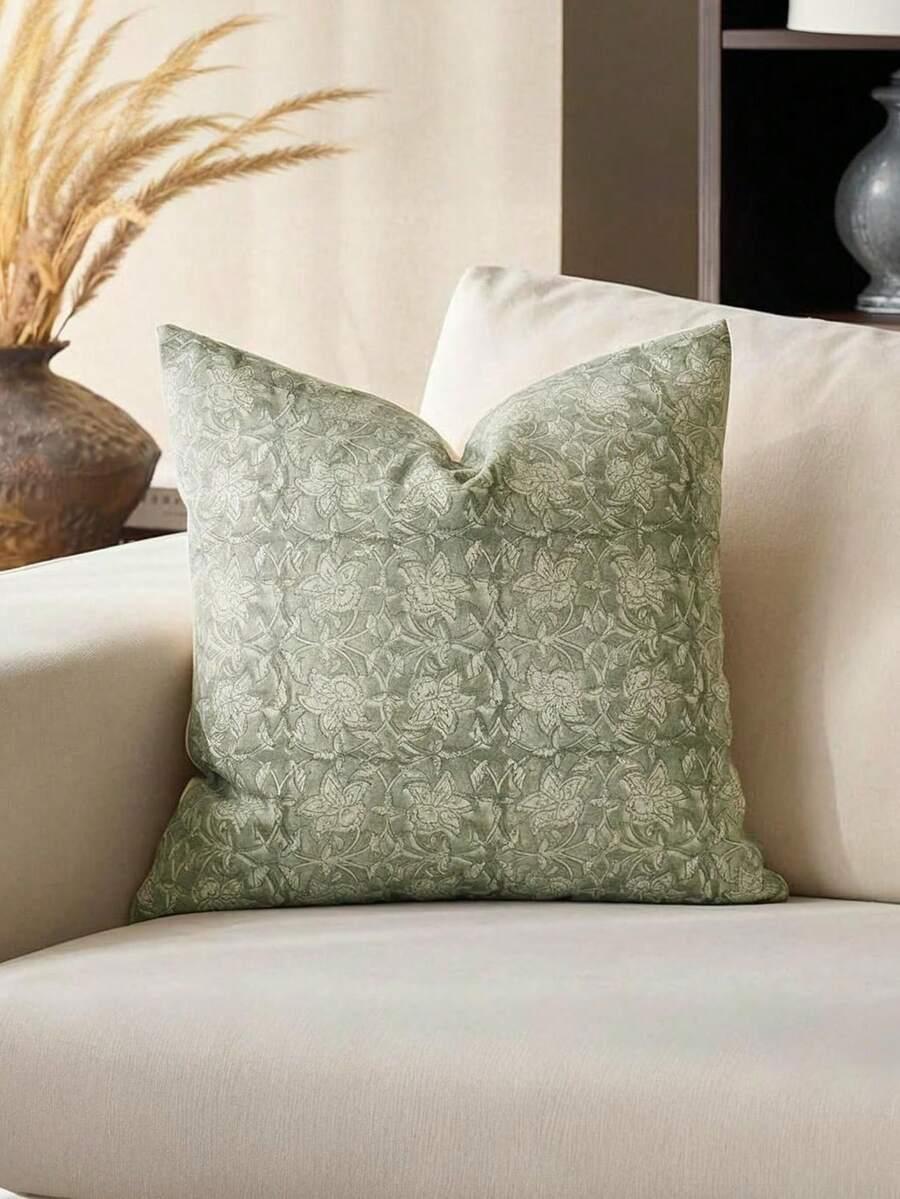 SHEIN ZIELONA POSZEWKA NA PODUSZKĘ S07__30X50