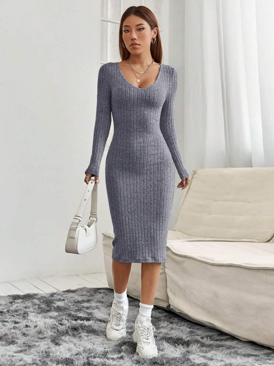SHEIN SUKIENKA DŁUGI RĘKAW S06__XS