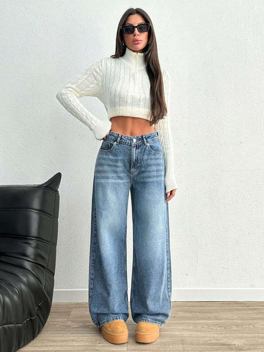 SHEIN NIEBIESKIE SPODNIE JEANS S06__M