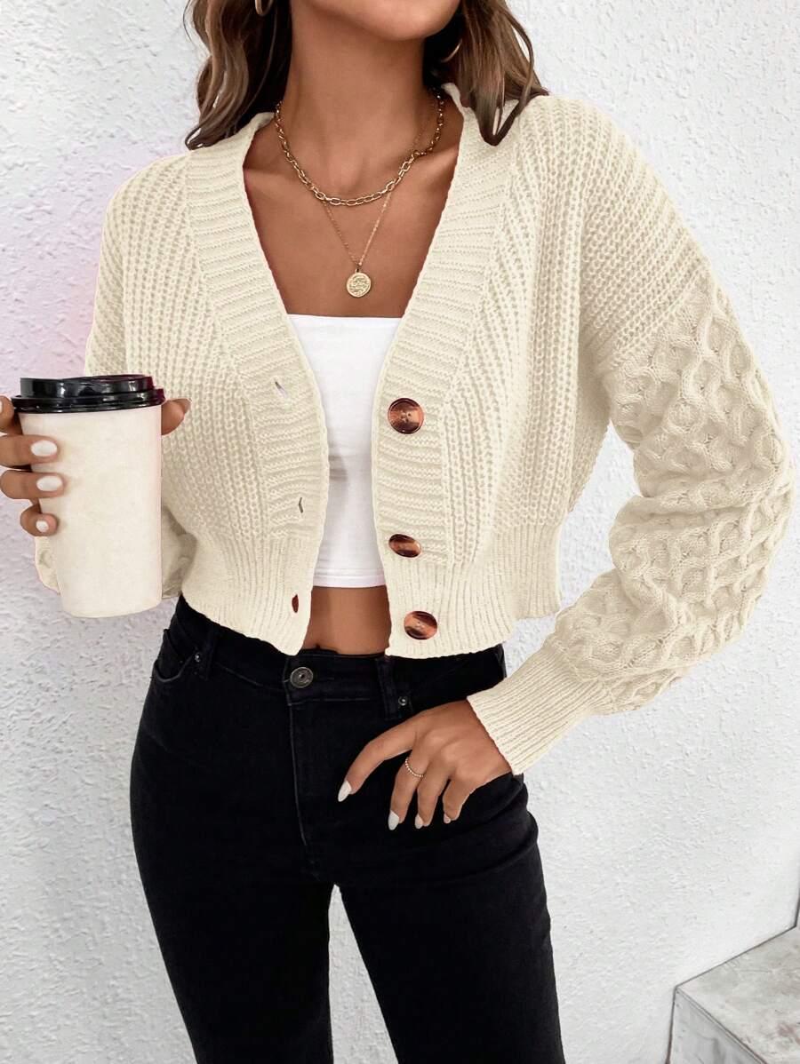 SHEIN DZIANINOWY SWETER DŁUGI RĘKAW S06__XS