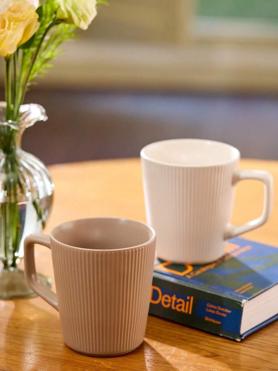 CIRELLE BEŻOWY KUBEK PASKI S07__13,7X11CM