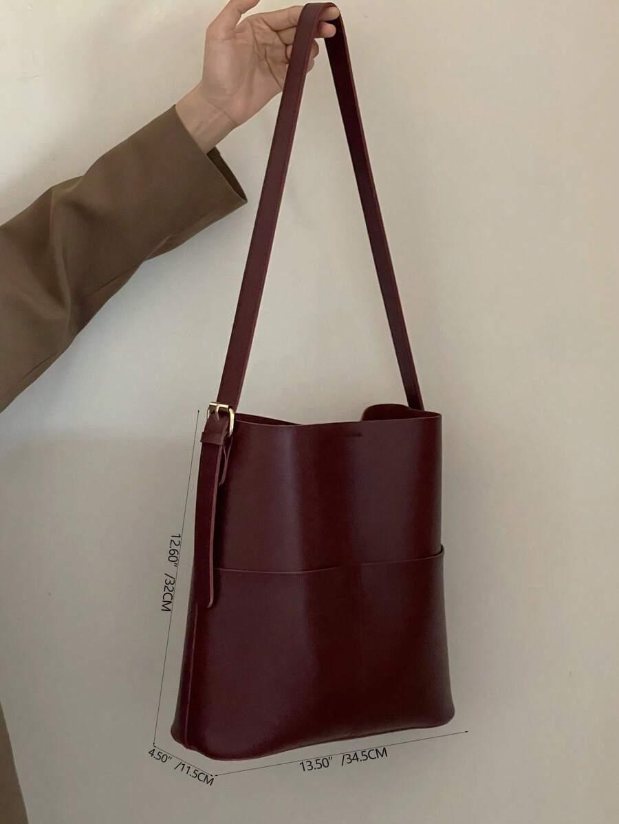 SHEIN BORDOWA TOREBKA IMITACJA SKÓRY S07__34,5X11,5X32