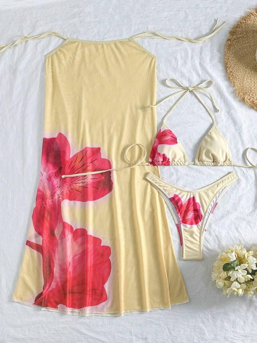 SHEIN STRÓJ KĄPIELOWY KOMPLET 3-PACK S09__M