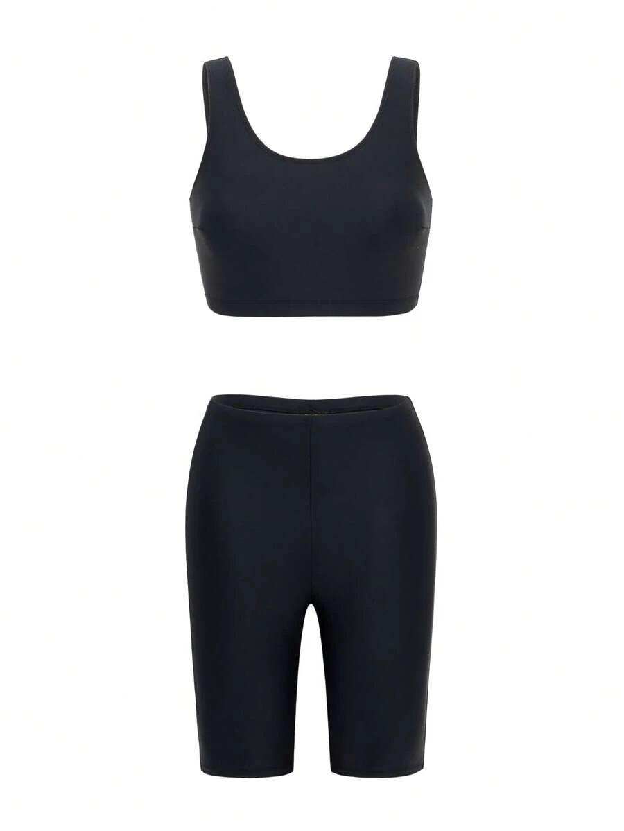 SHEIN DWUCZĘŚCIOWY STRÓJ KĄPIELOWY SUKIENKA KOMPLET S09__M