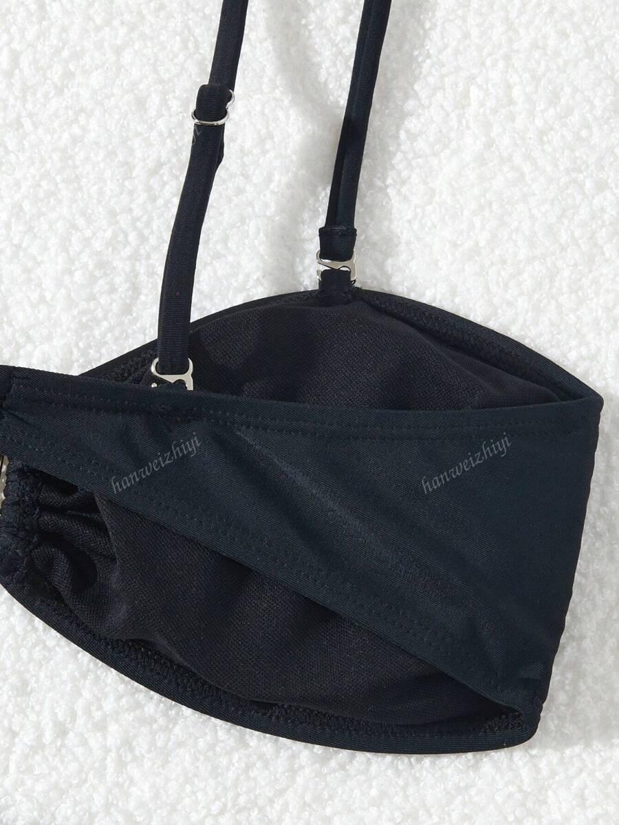 SHEIN TRZYCZĘŚCIOWY STRÓJ KĄPIELOWY KOMPLET S09__M