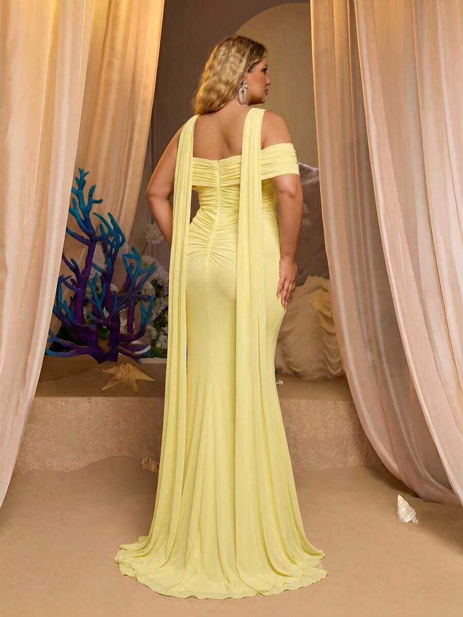 GLAMRAE ŻÓŁTA MAXI SUKIENKA S09__46