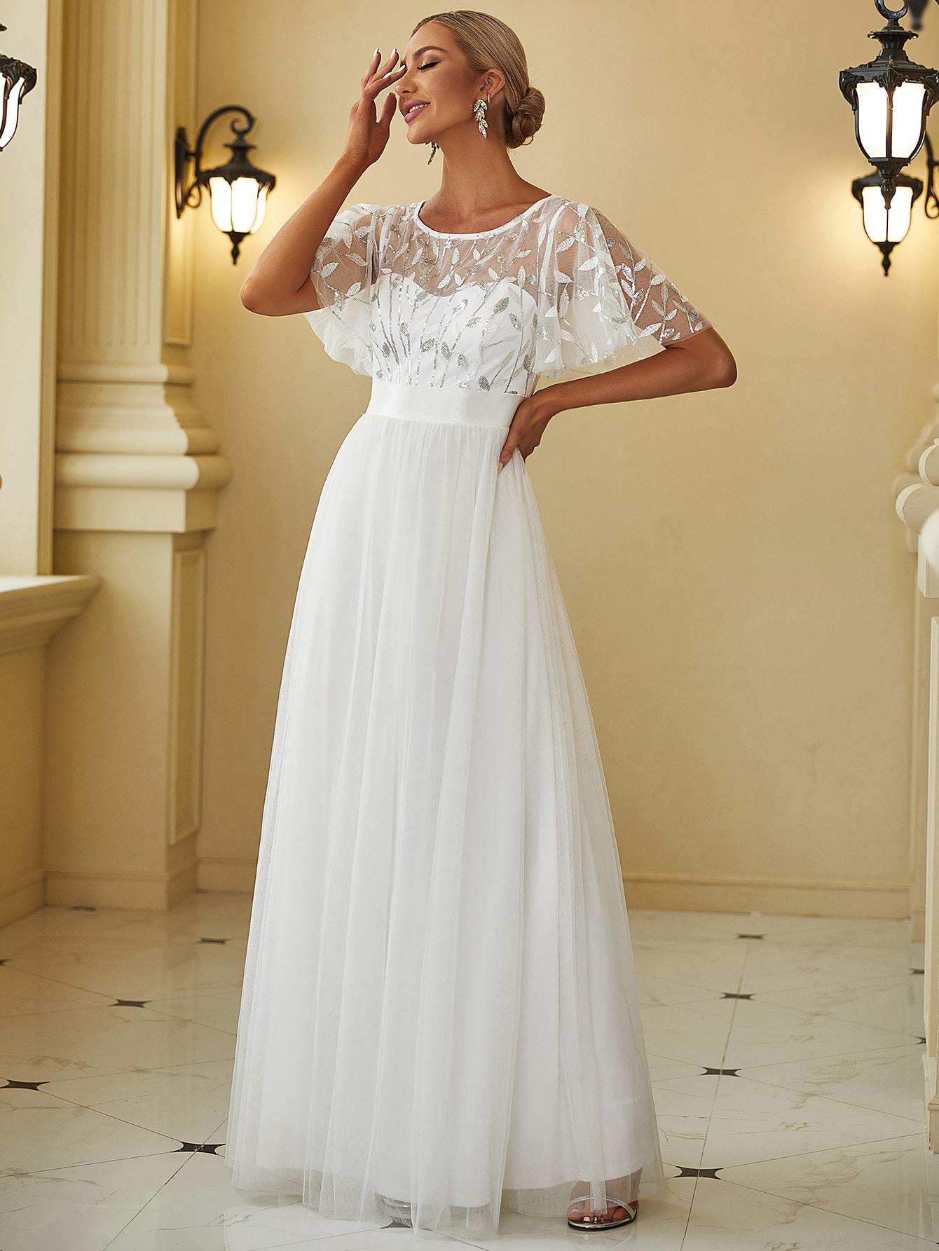 SHEIN BIAŁA MAXI SUKIENKA KRÓTKI RĘKAW S06__XL