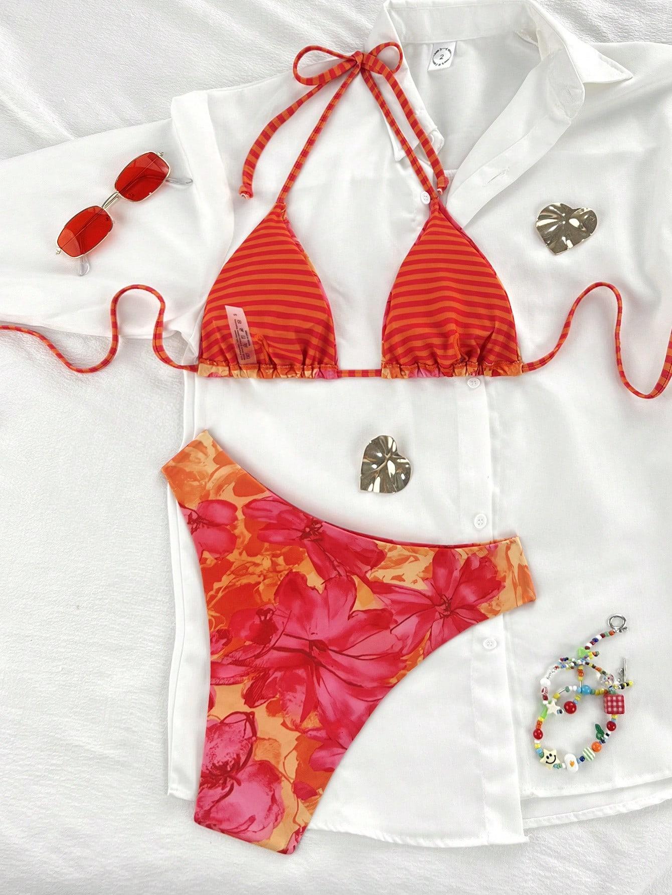 SHEIN DWUCZĘŚCIOWY STRÓJ KĄPIELOWY S09__XS
