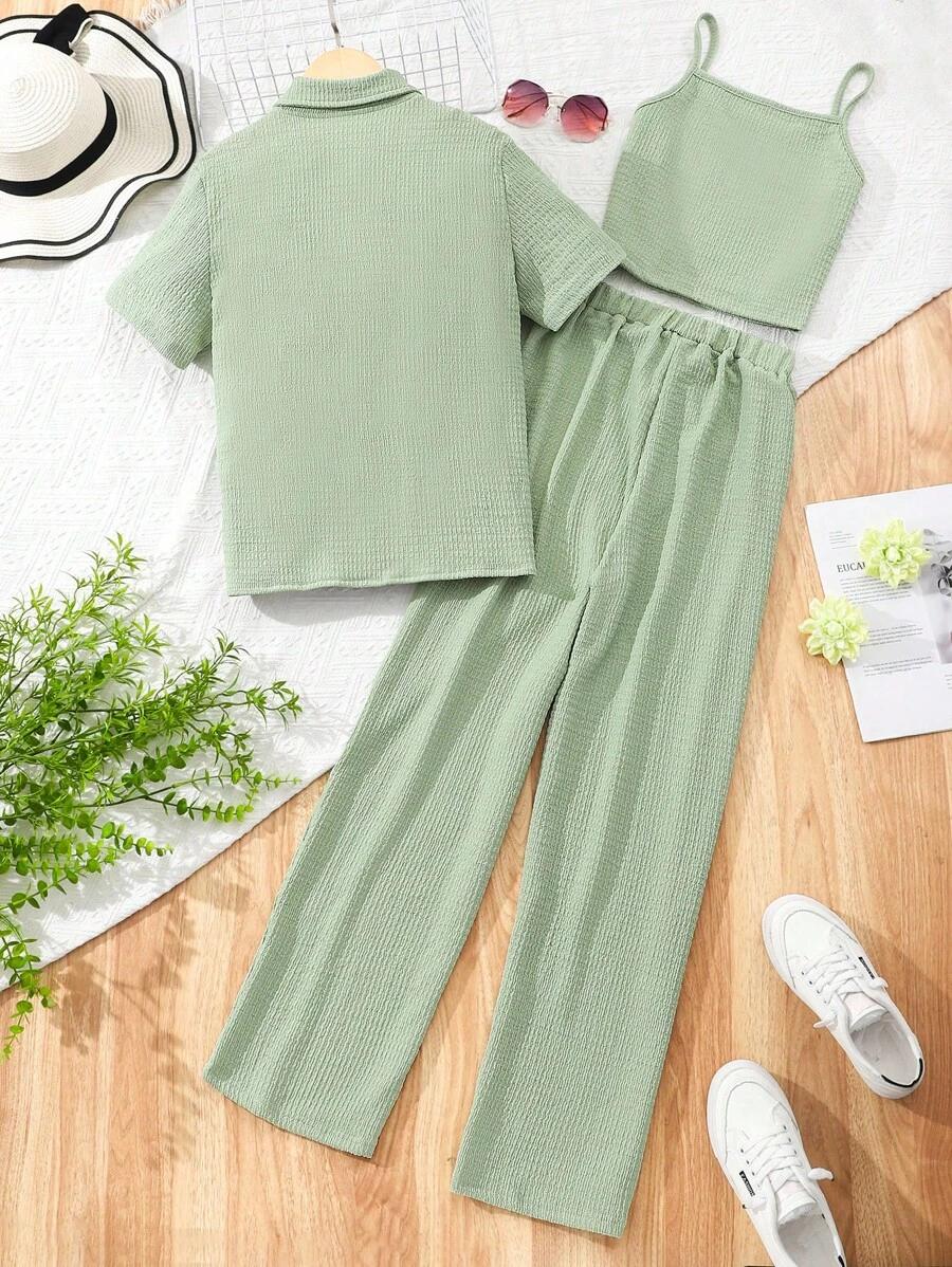 SHEIN TOP KOSZULA SPODNIE KOMPLET S06__158/162