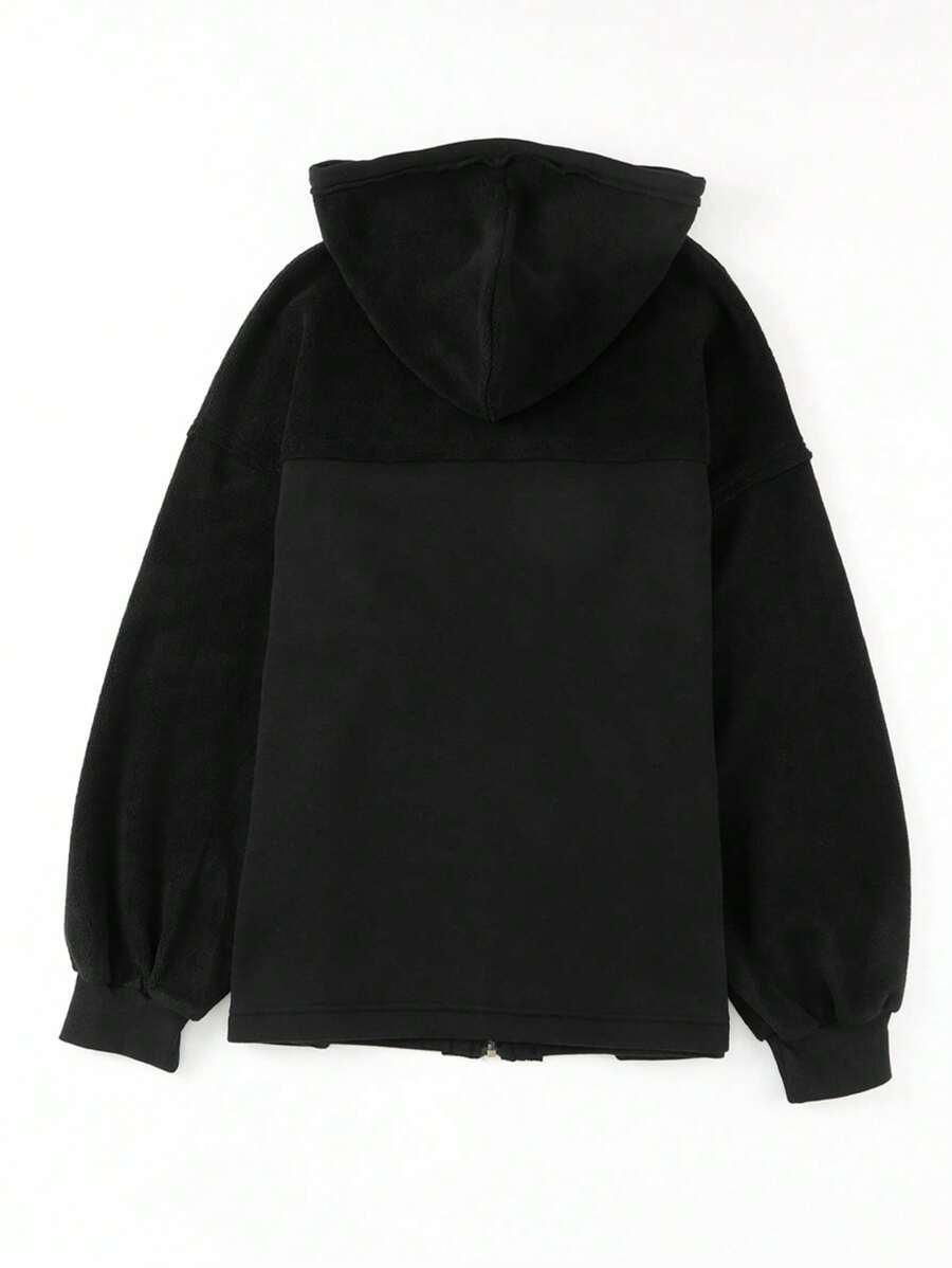 SHEIN CZARNA BLUZA ZAMEK S06__XS