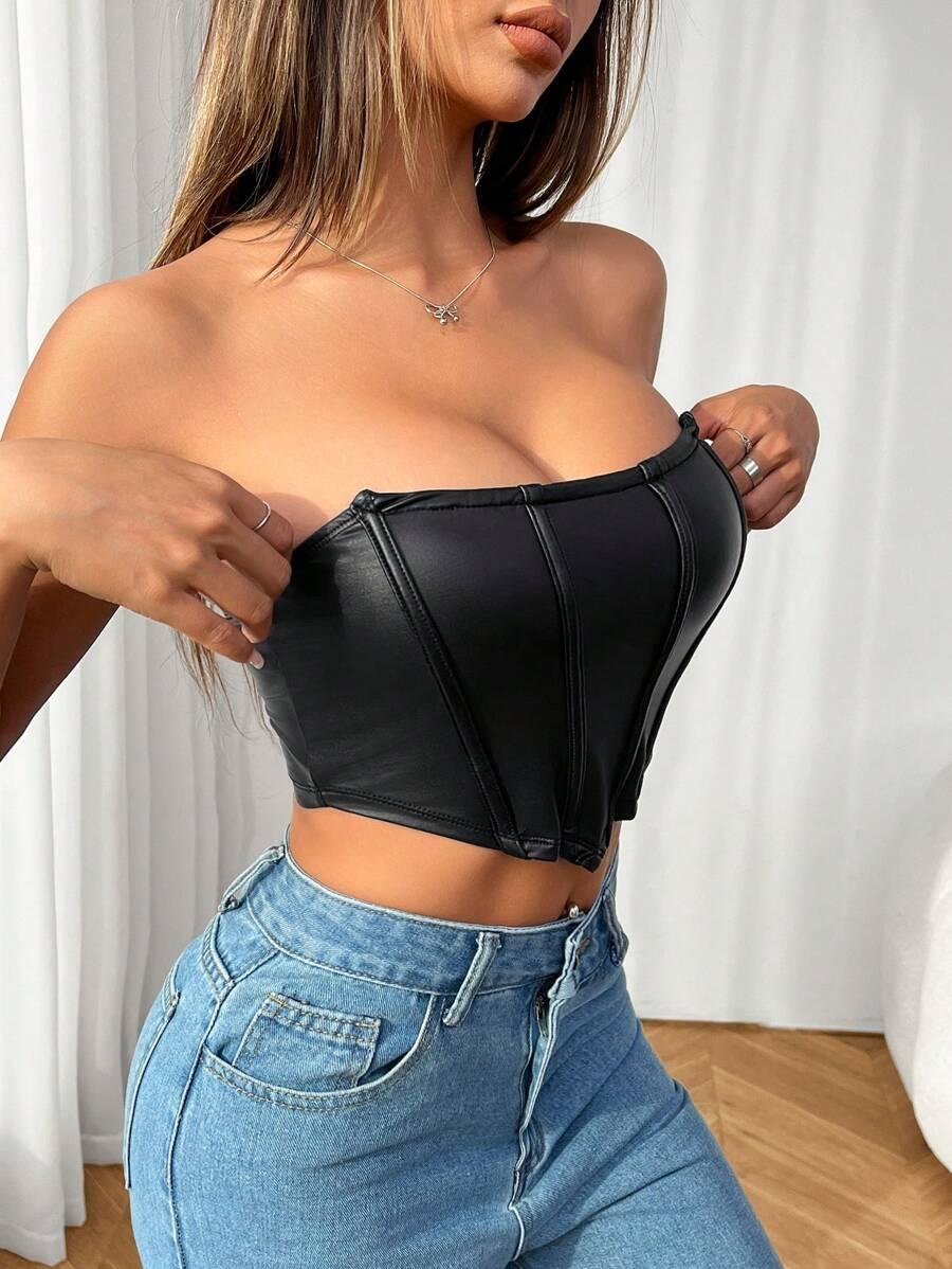 SHEIN CZARNY TOP TUBA S06__S