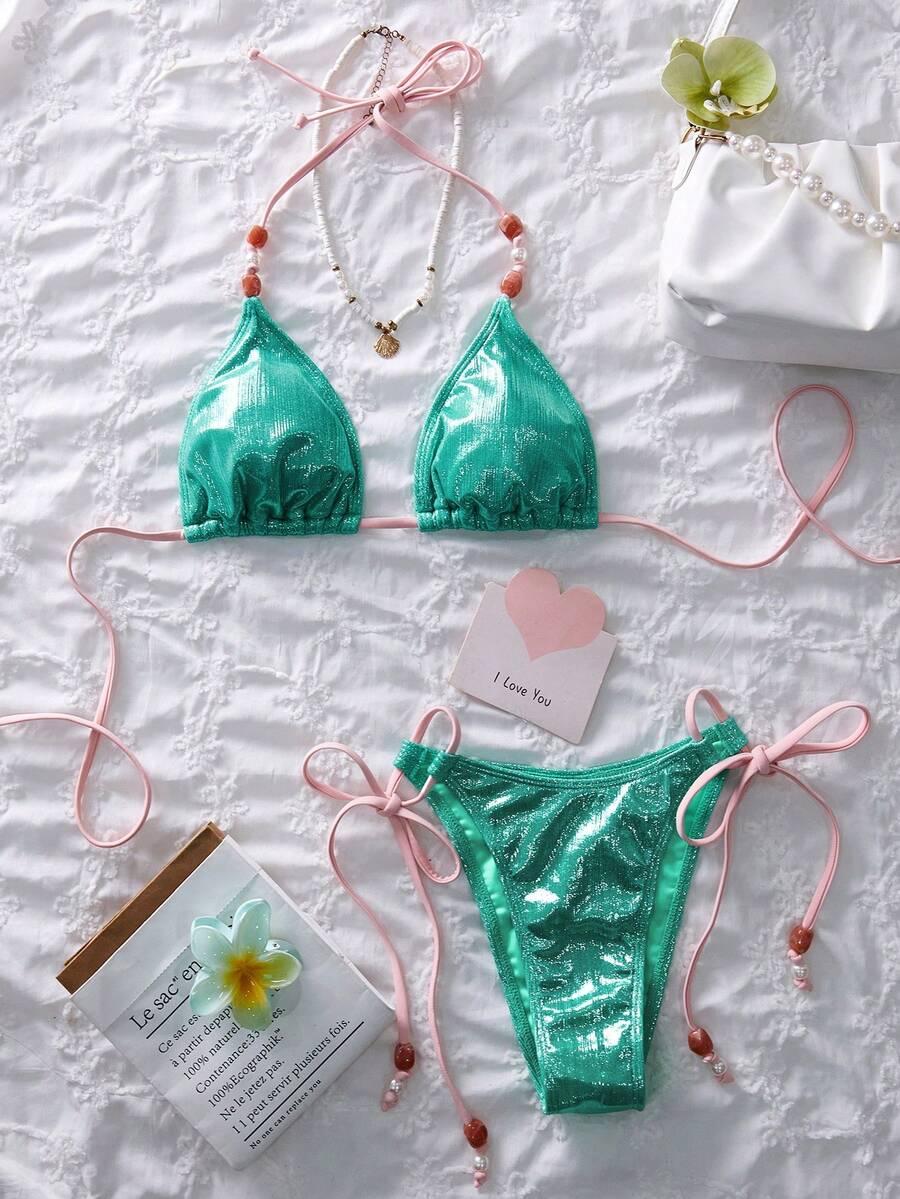 SHEIN DÓŁ OD BIKINI POŁYSK S09__XS