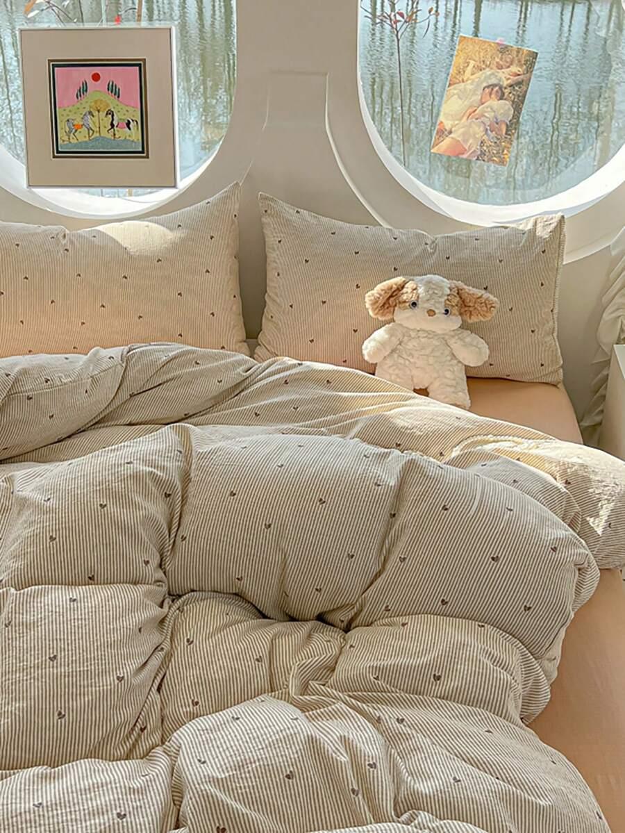 SHEIN POŚCIEL PASKI SERCA KOMPLET S07__135X200