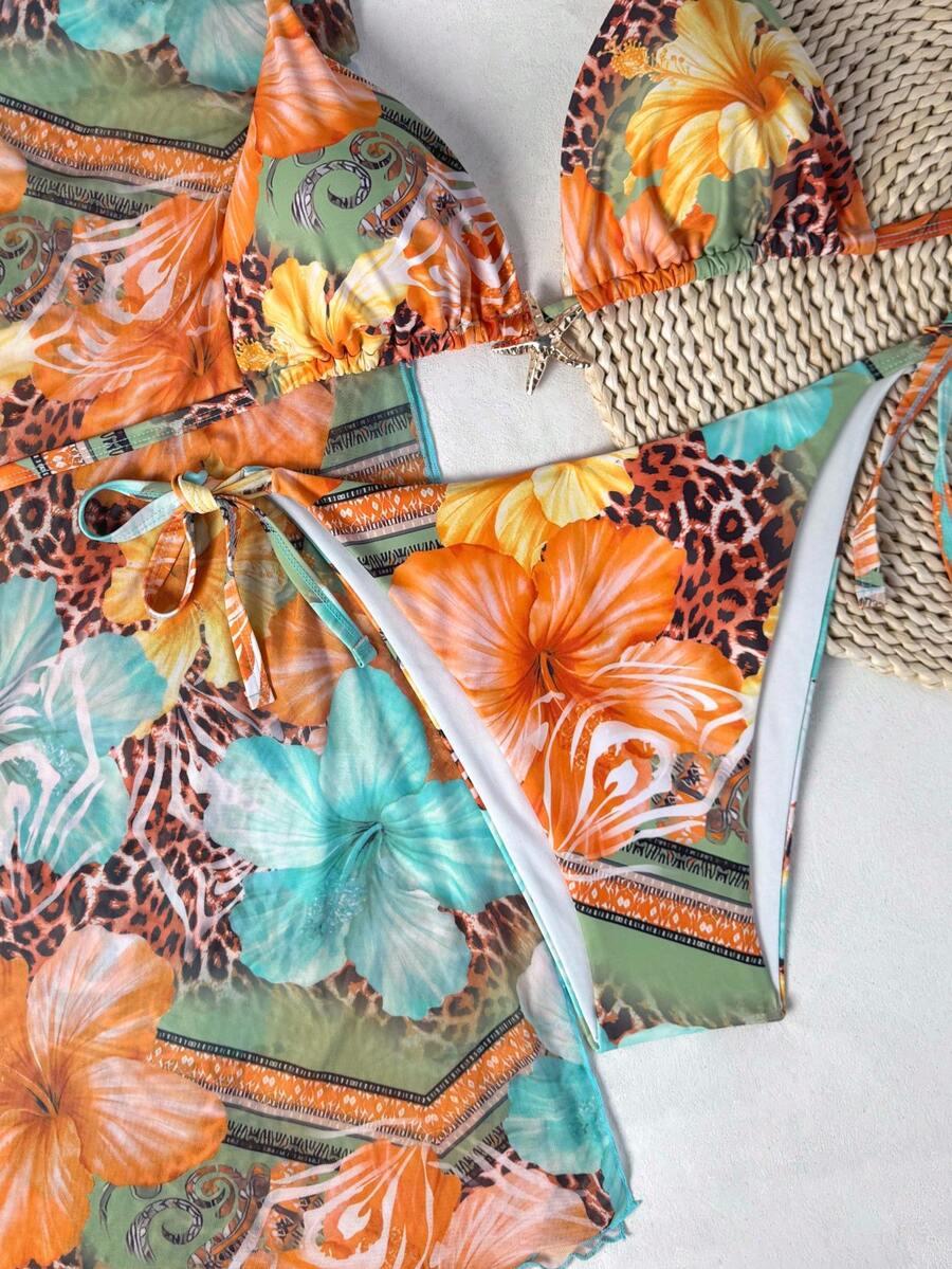 SHEIN DWUCZĘŚCIOWY STRÓJ KĄPIELOWY SPÓDNICA KOMPLET S06__50