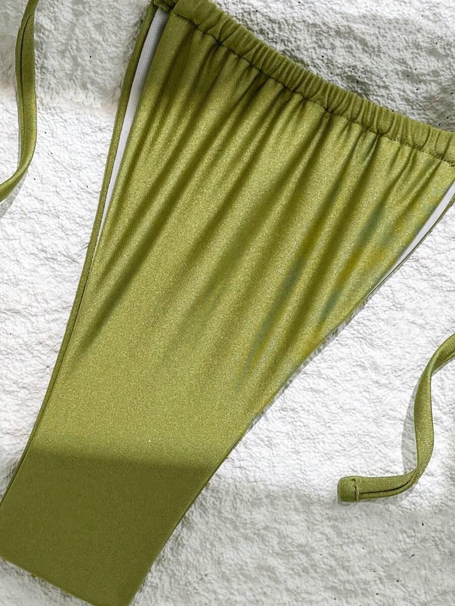SHEIN ZIELONY STRÓJ KĄPIELOWY S09__L