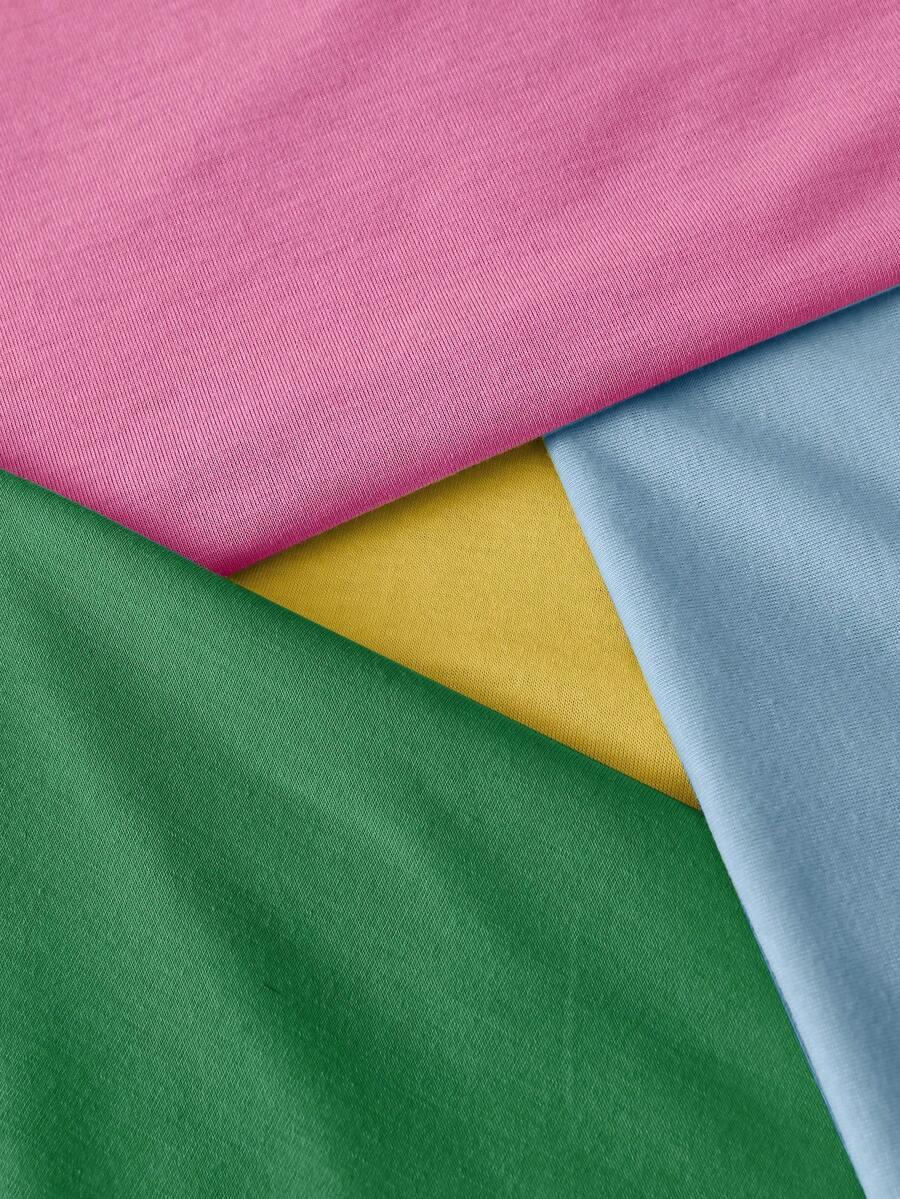 SHEIN T-SHIRT OKRĄGŁY DEKOLT 4-PACK S06__M