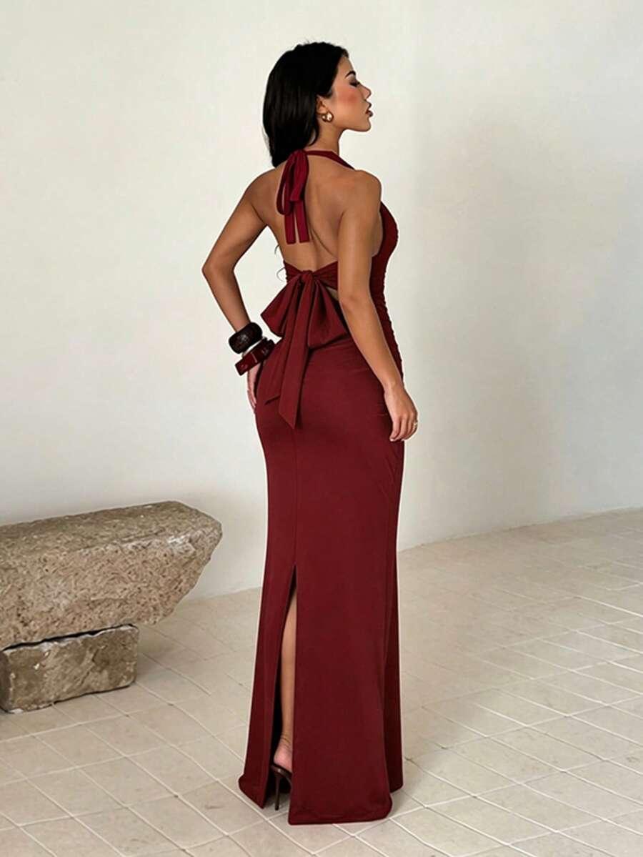 SHEIN CZERWONA MAXI SUKIENKA S06__M