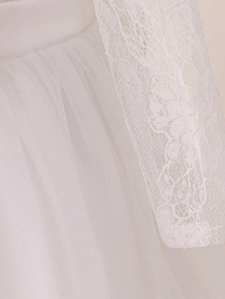 SHEIN BIAŁA SUKIENKA KORONKA S06__122/128