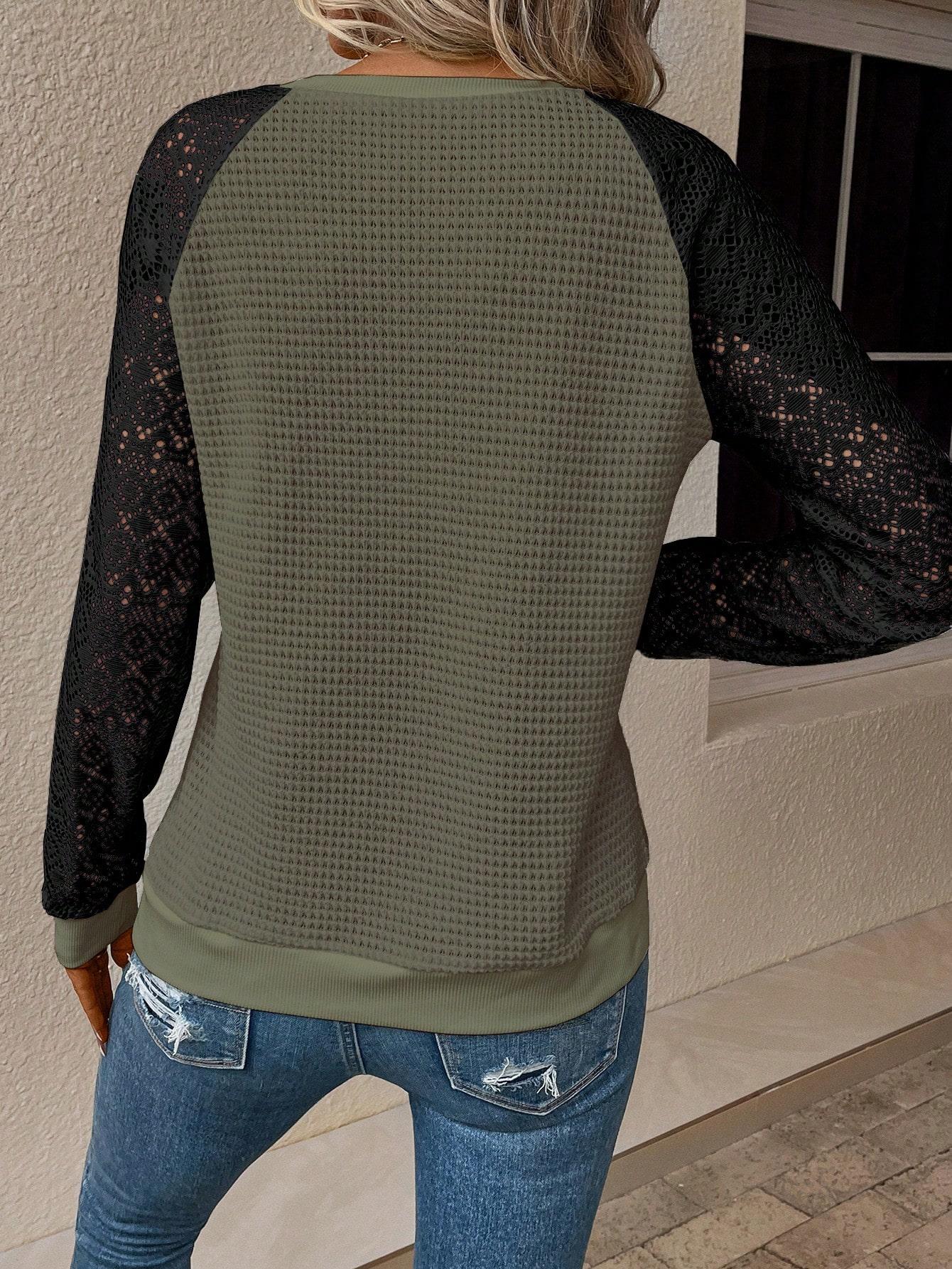 SHEIN BLUZKA KONTRAST CASUAL S06__M