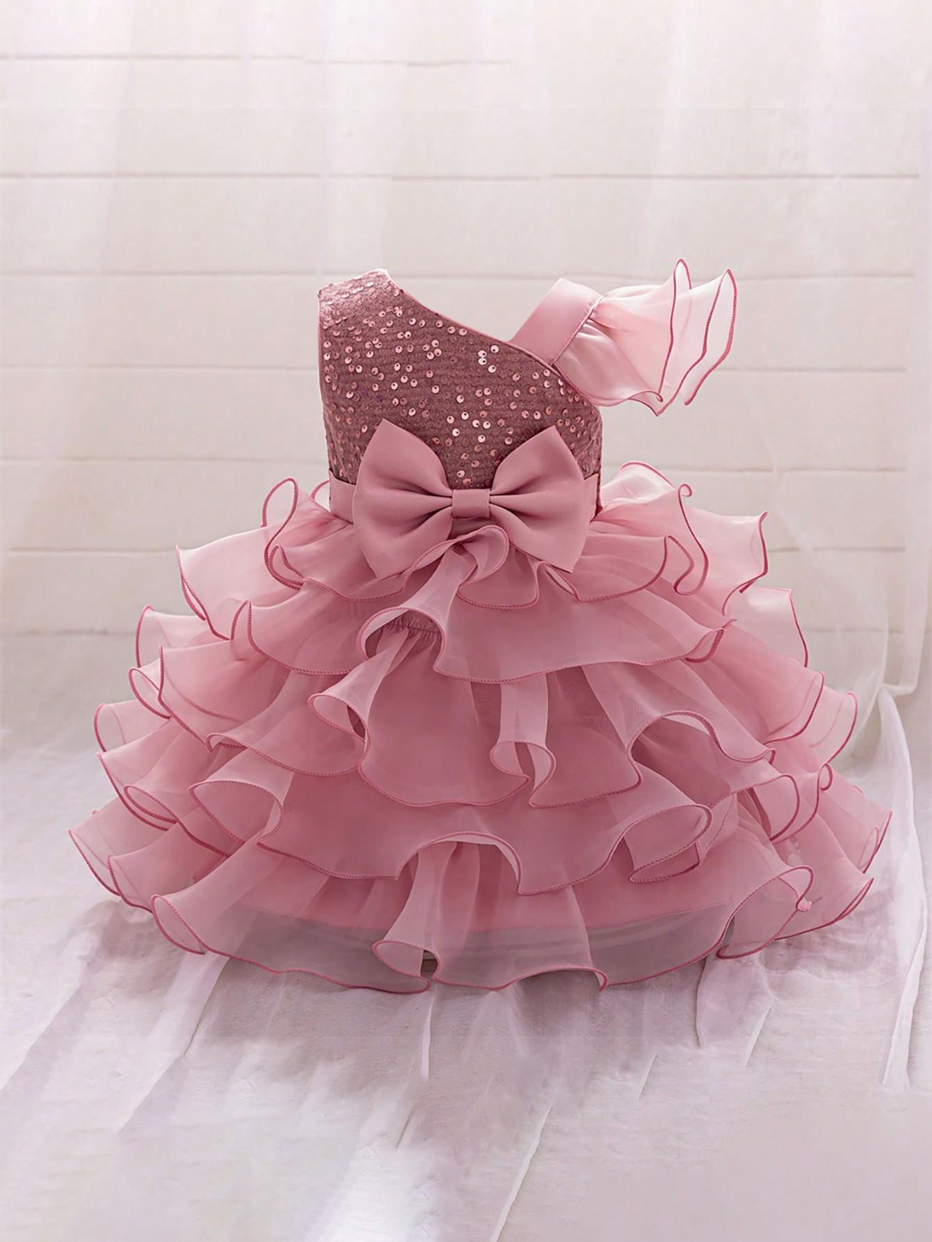 SHEIN RÓŻOWA MAXI SUKIENKA S06__122/128