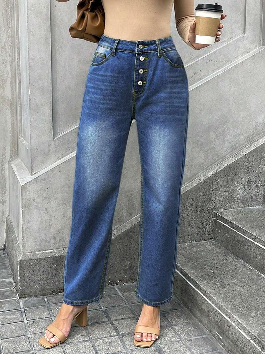 SHEIN NIEBIESKIE SPODNIE JEANS S06__XXL