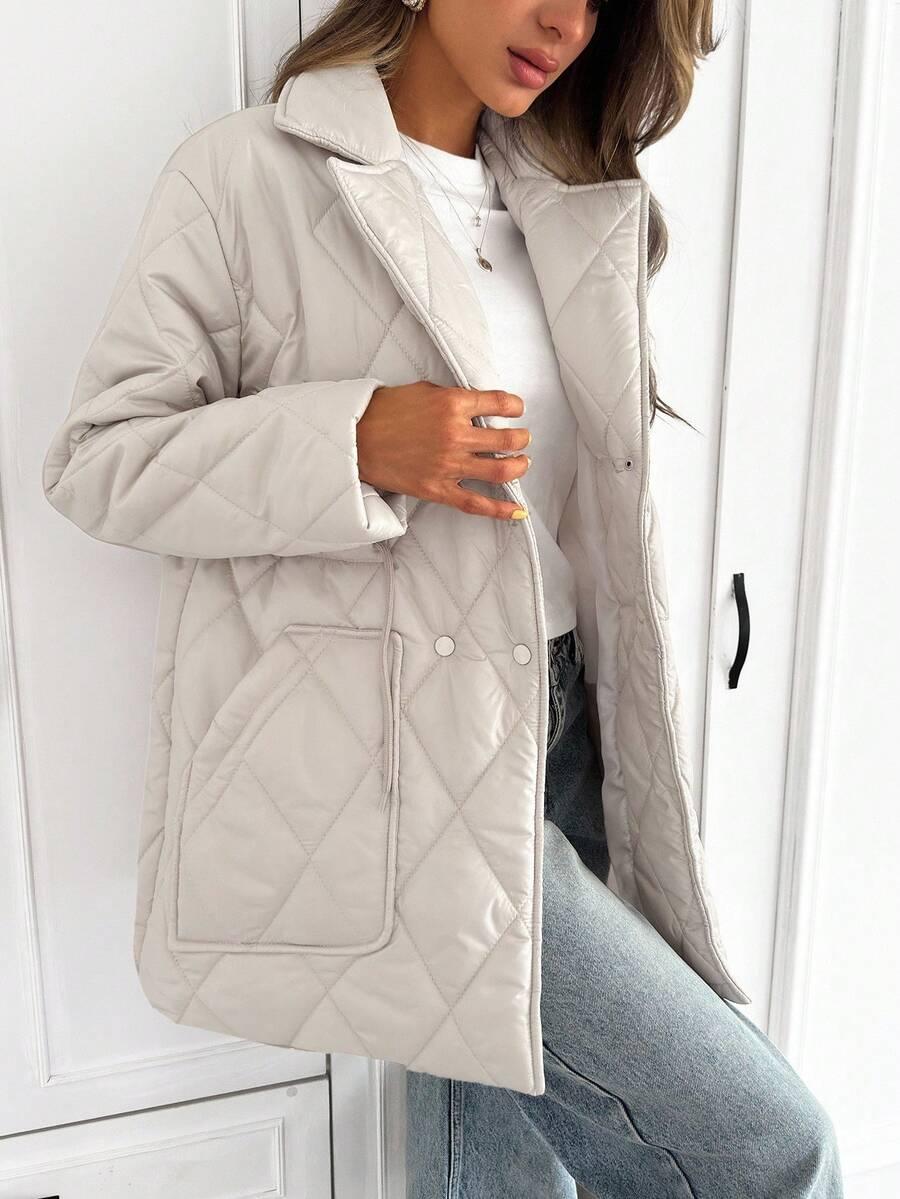 SHEIN BIAŁA PIKOWANA KURTKA W01__XL