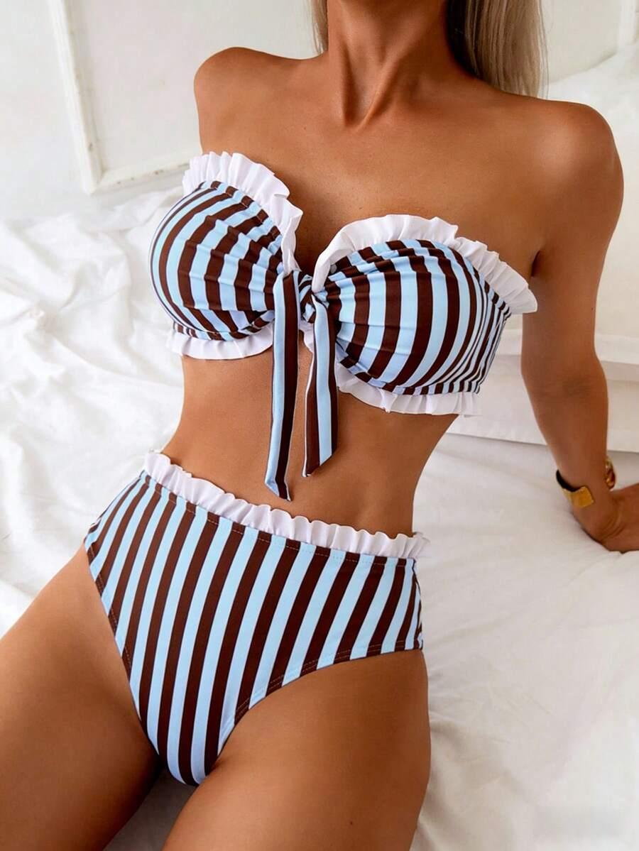 SHEIN DWUCZĘŚCIOWY STRÓJ KĄPIELOWY S09__L