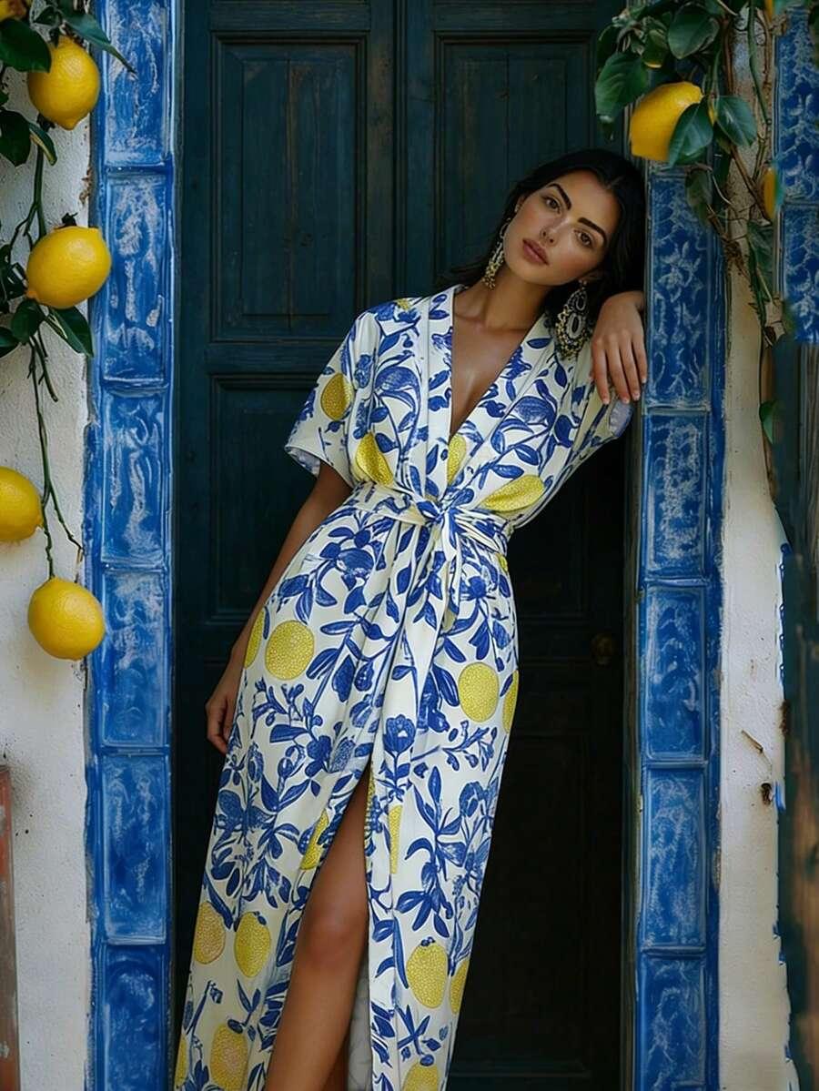 SHEIN MAXI SUKIENKA PRINT S06__XXL