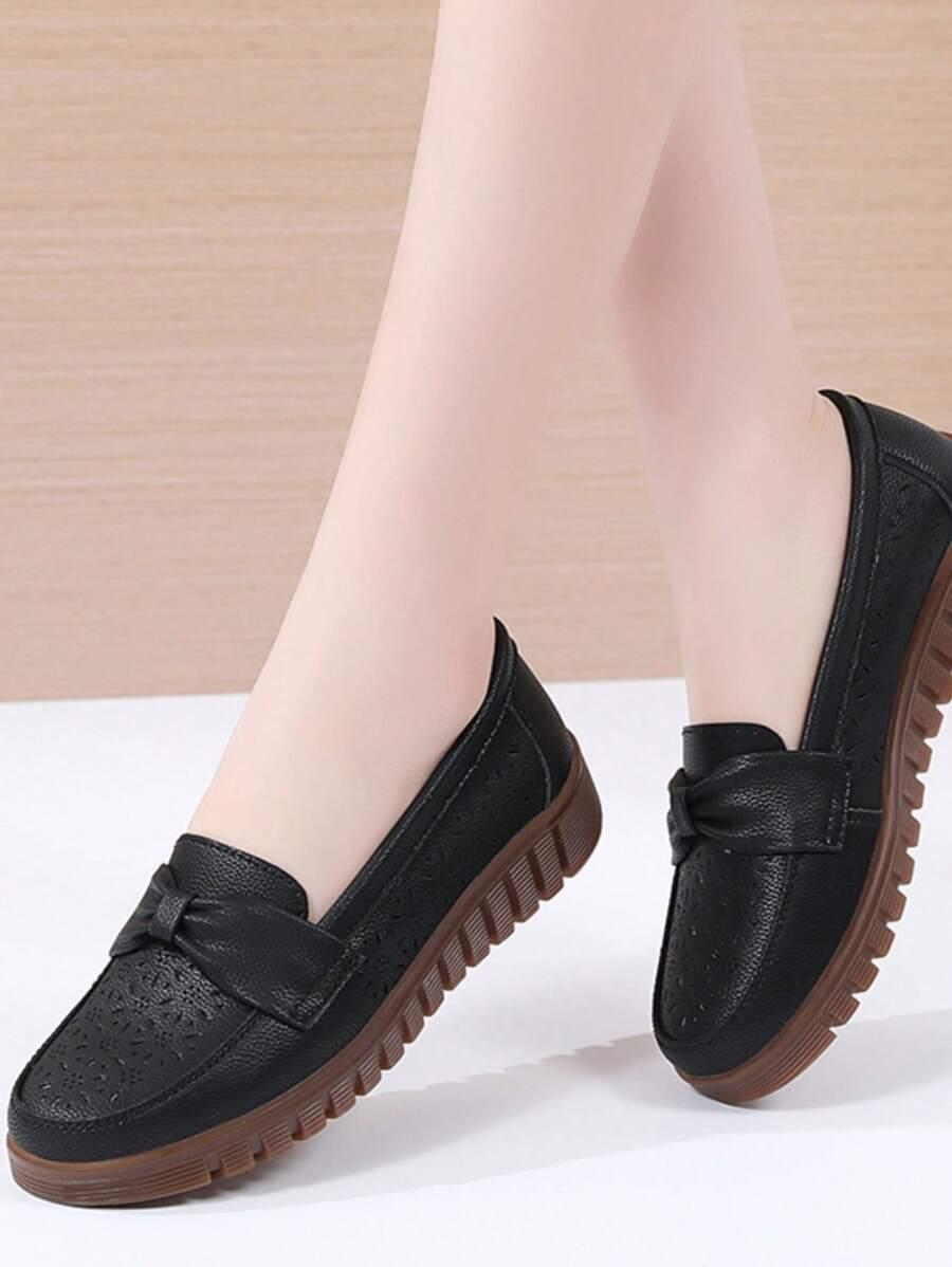 SHEIN CZARNE MOKASYNY KOKARDA S06__39
