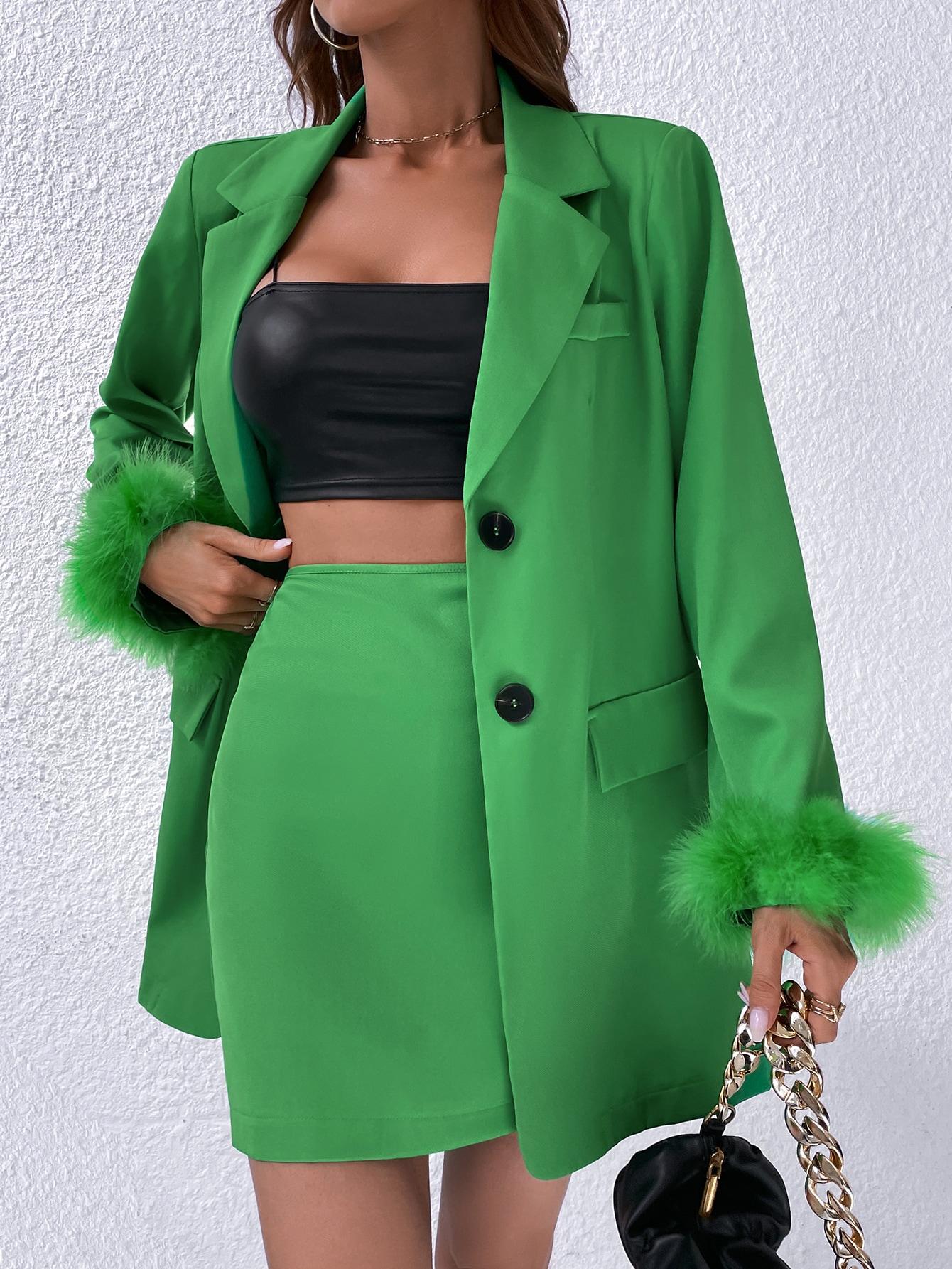 SHEIN ZIELONA MARYNARKA GUZIKI S06__XS