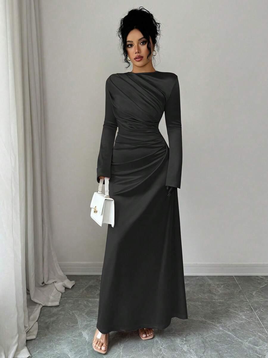 RAFFERIZA CZARNA MAXI SUKIENKA S06__L