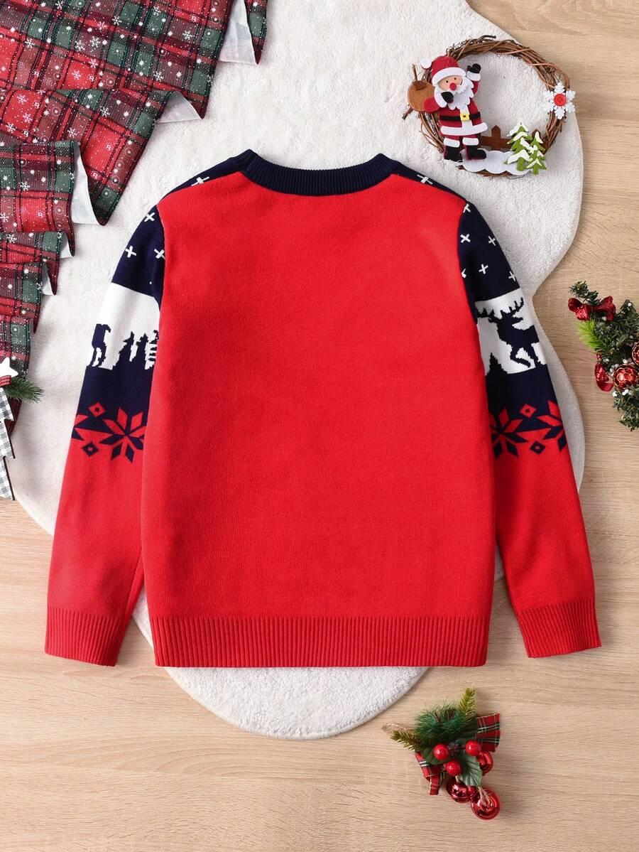 SHEIN SWETER WZÓR ŚWIĄTECZNY BDD__134/140