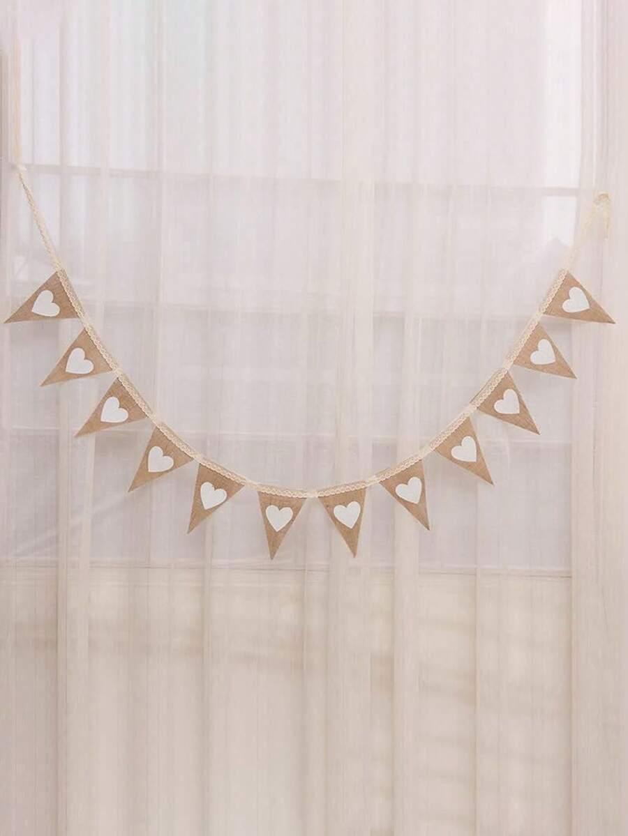 SHEIN BEŻOWY BANER WZÓR SERCA S07__13X18